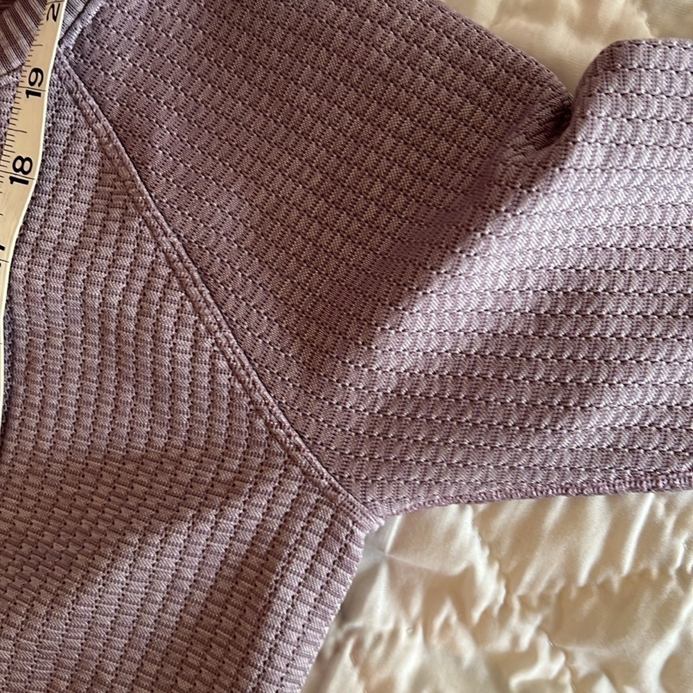 Lululemon Rest Less Pullover Longsleeve In Bubble Dot Violet Verbena Size 2 - Picture 9 of 12